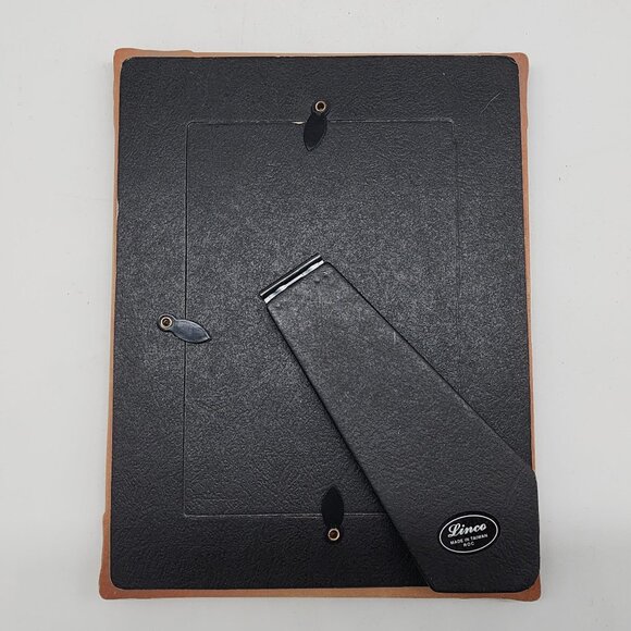 Vintage Inspired Ornate Brown Resin Photo Frame With Embossed Faux Wood Leather - Picture 7 of 11